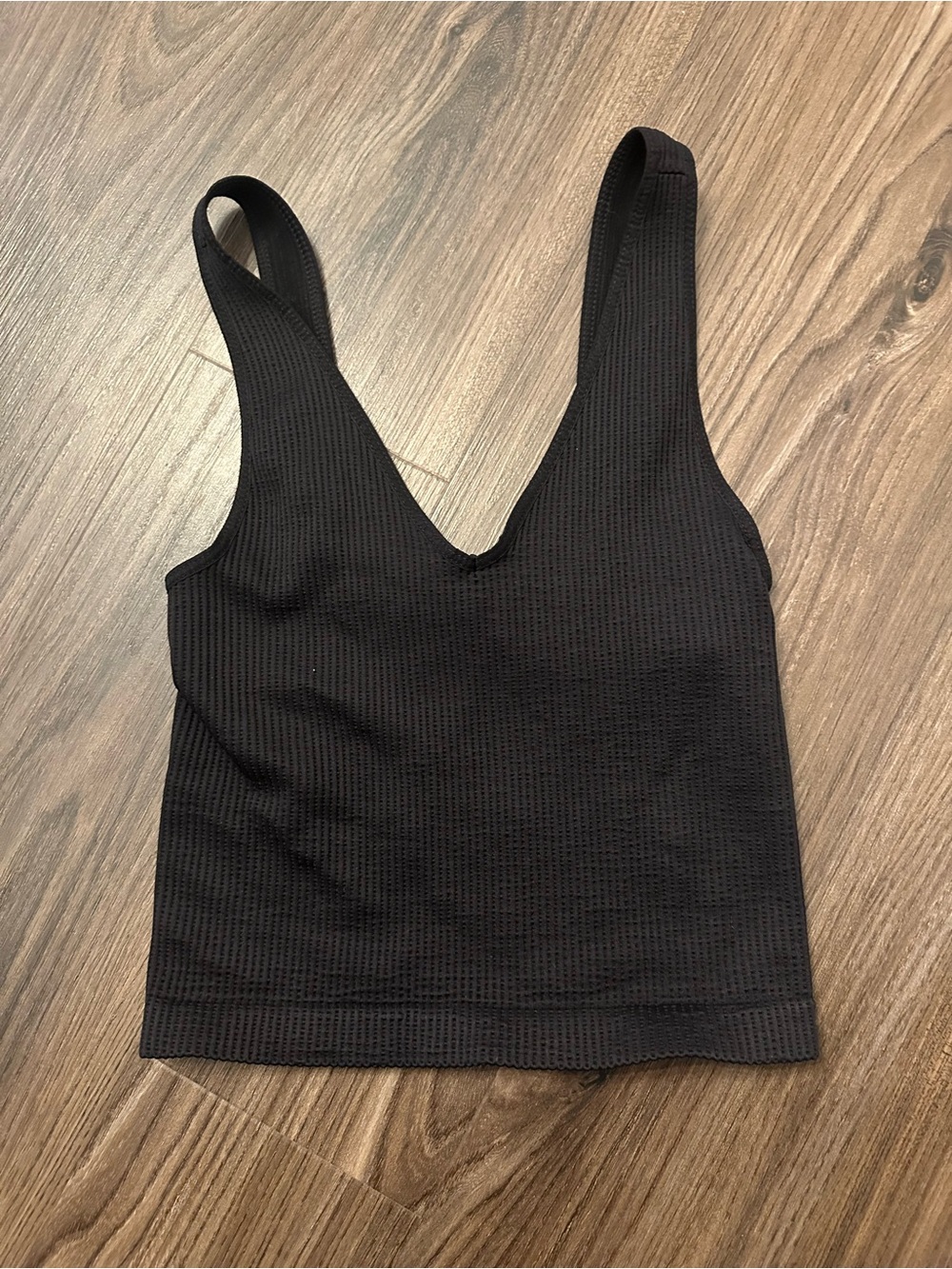 Nikibiki Women’s Ribbed V-Neck Tank Top in Black - One Size
